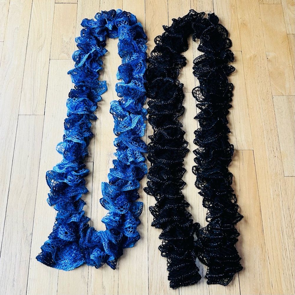 Y2K Skinny Scarf Lot Crochet Fairy Grunge Festival Vintage Handmade Early 2000s